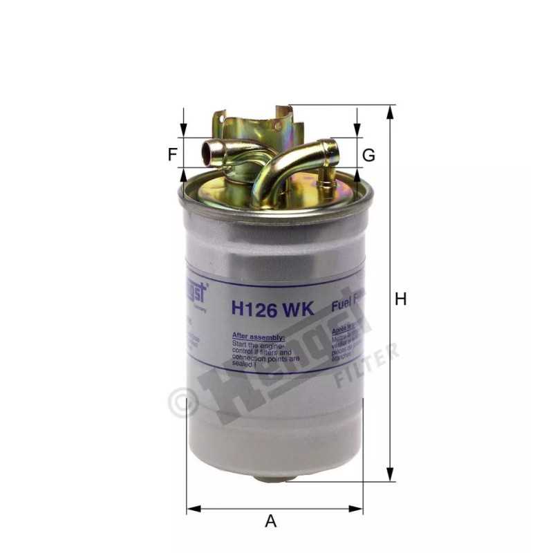 H126WK Hengst kuro filtras