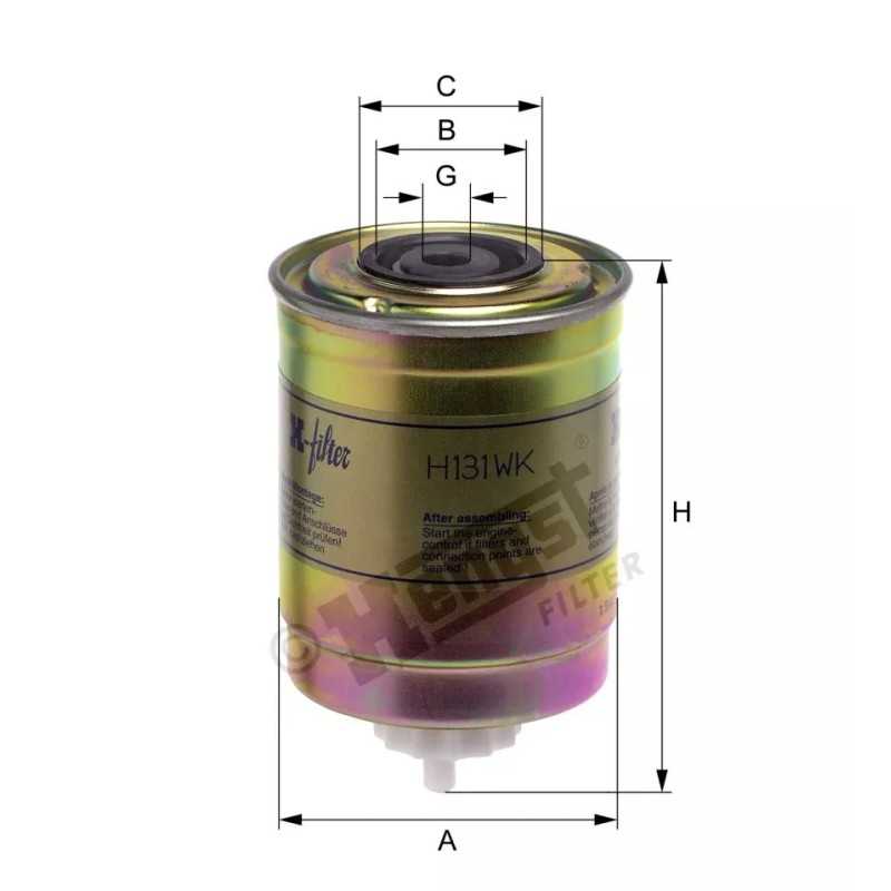 H131WK Hengst kuro filtras