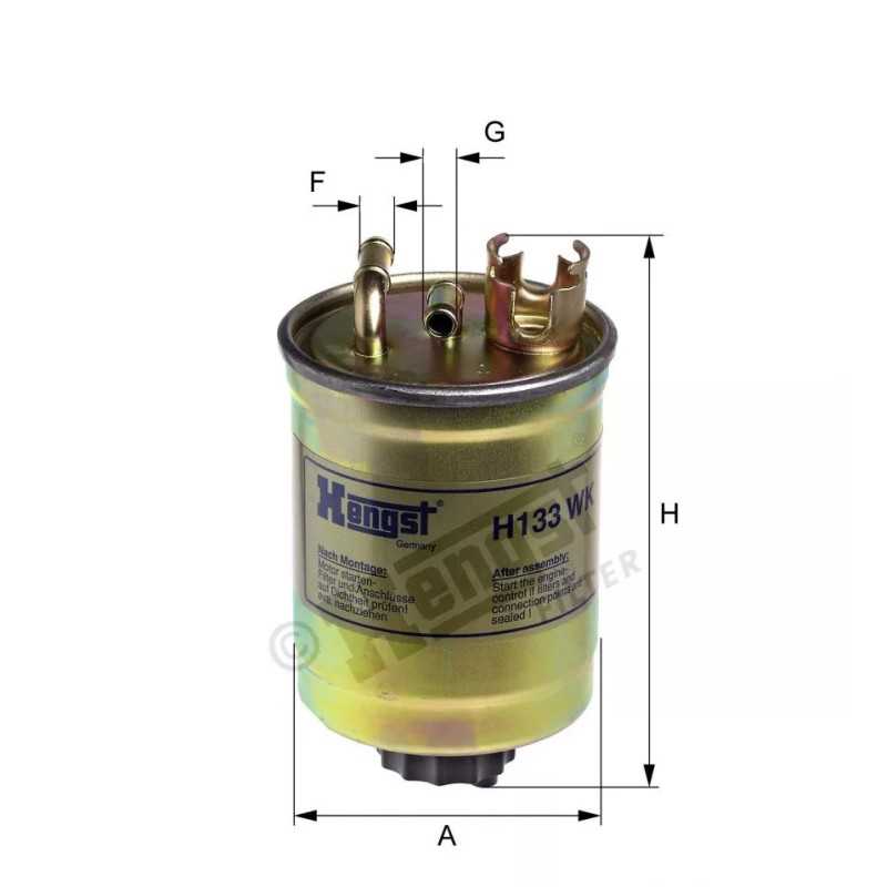 H133WK Hengst kuro filtras