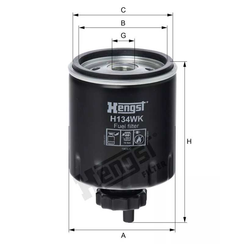 H134WK Hengst kuro filtras