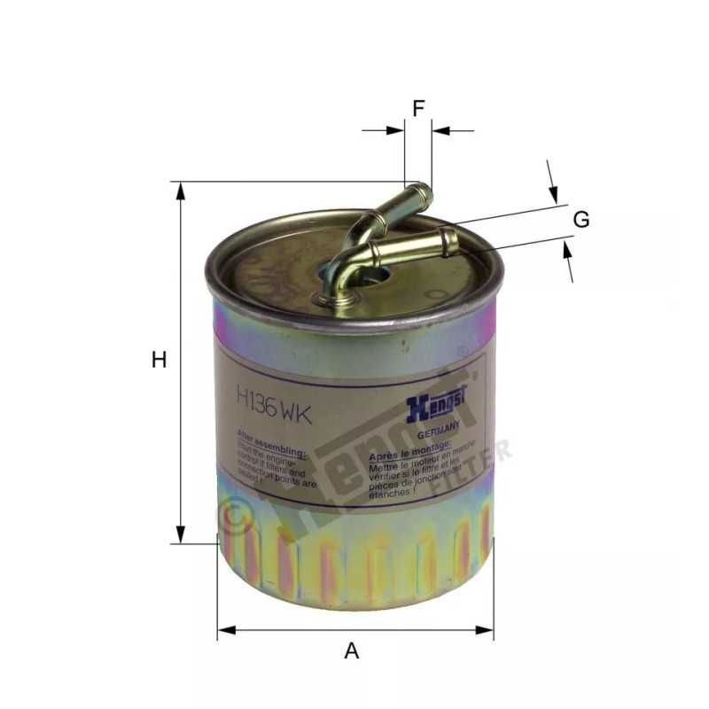 H136WK Hengst kuro filtras