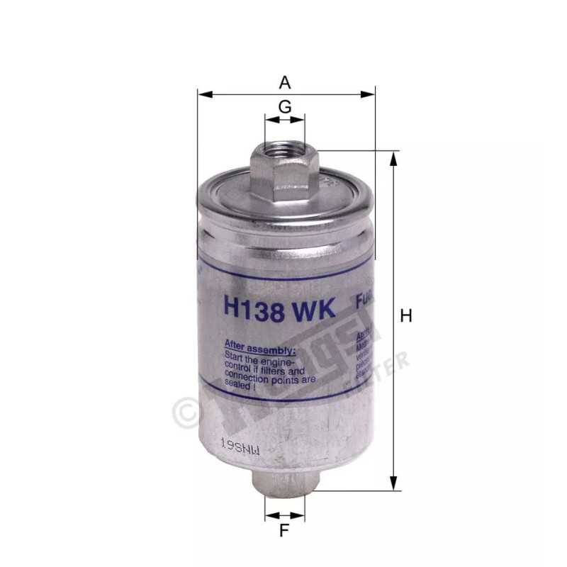 H138WK Hengst kuro filtras