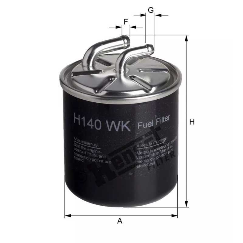 H140WK Hengst kuro filtras