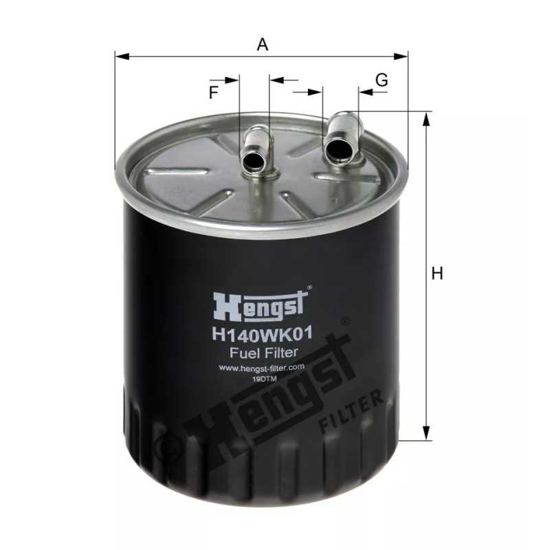 H140WK01 Hengst kuro filtras