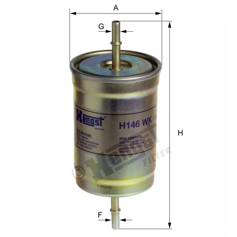 H146WK Hengst kuro filtras