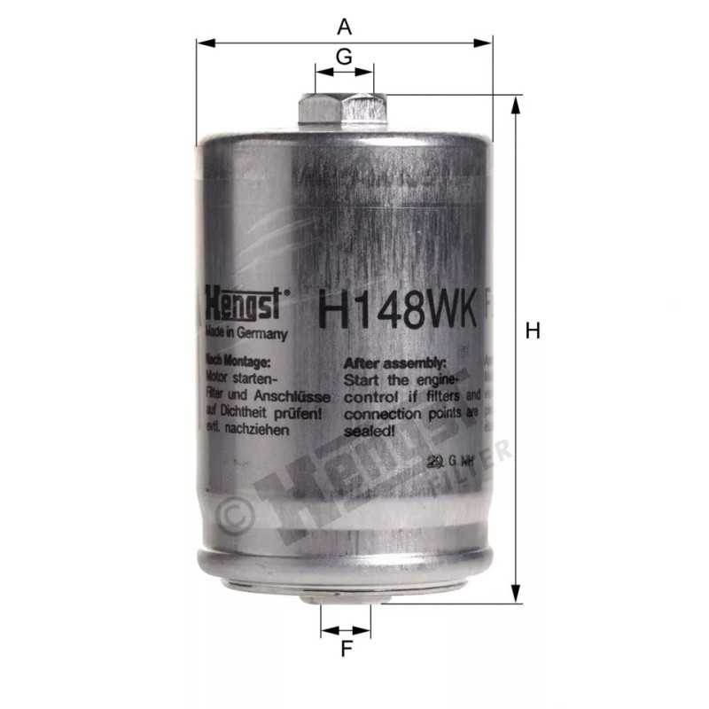 H148WK Hengst kuro filtras