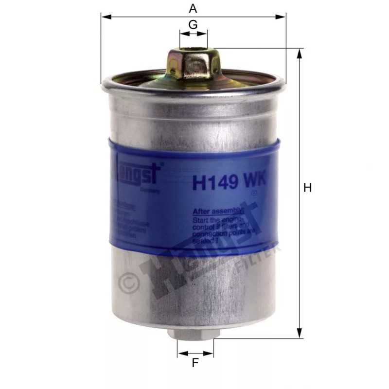 H149WK Hengst kuro filtras