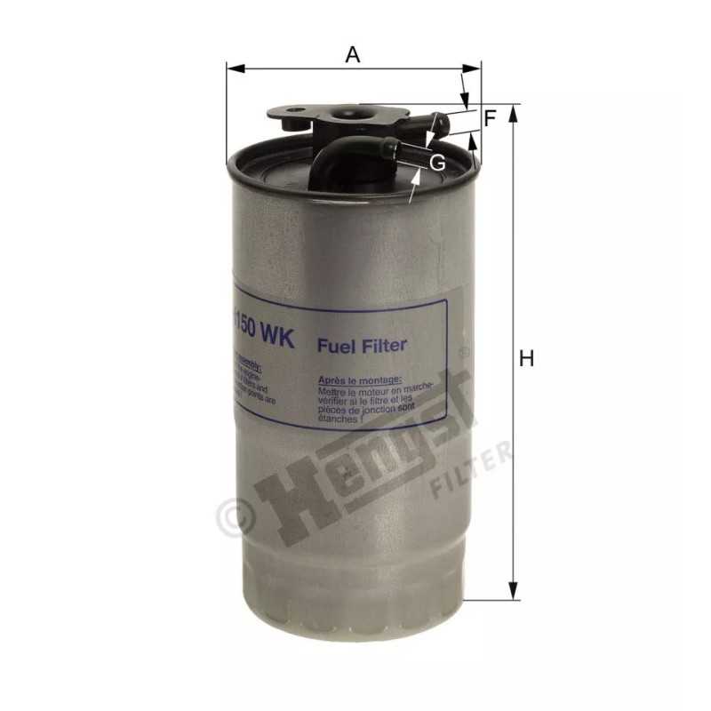 H150WK Hengst kuro filtras