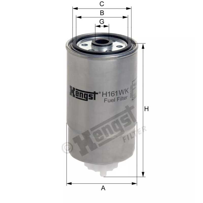 H161WK Hengst kuro filtras