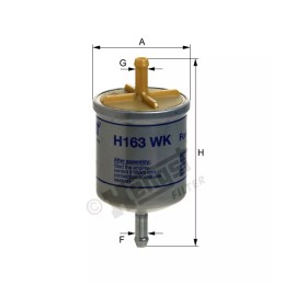 H163WK Hengst kuro filtras