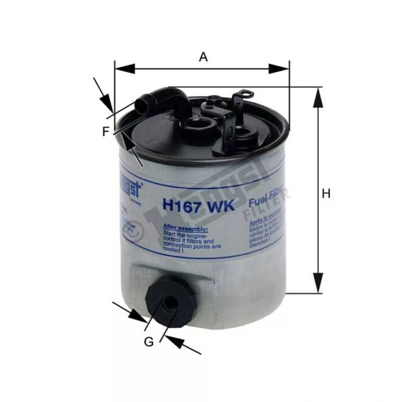 H167WK Hengst kuro filtras