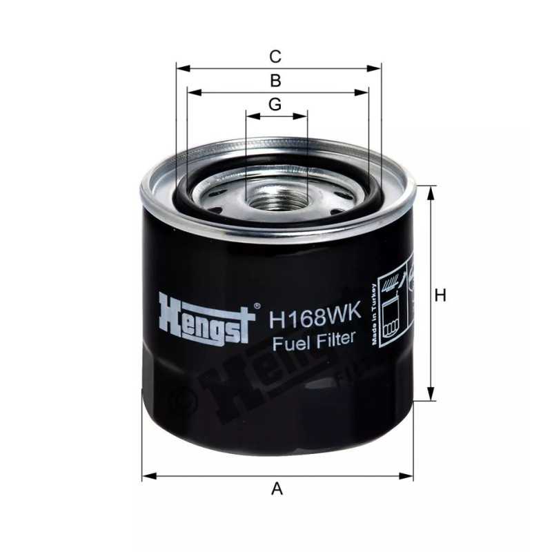 H168WK Hengst kuro filtras