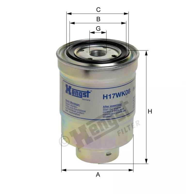 H17WK08 Hengst kuro filtras