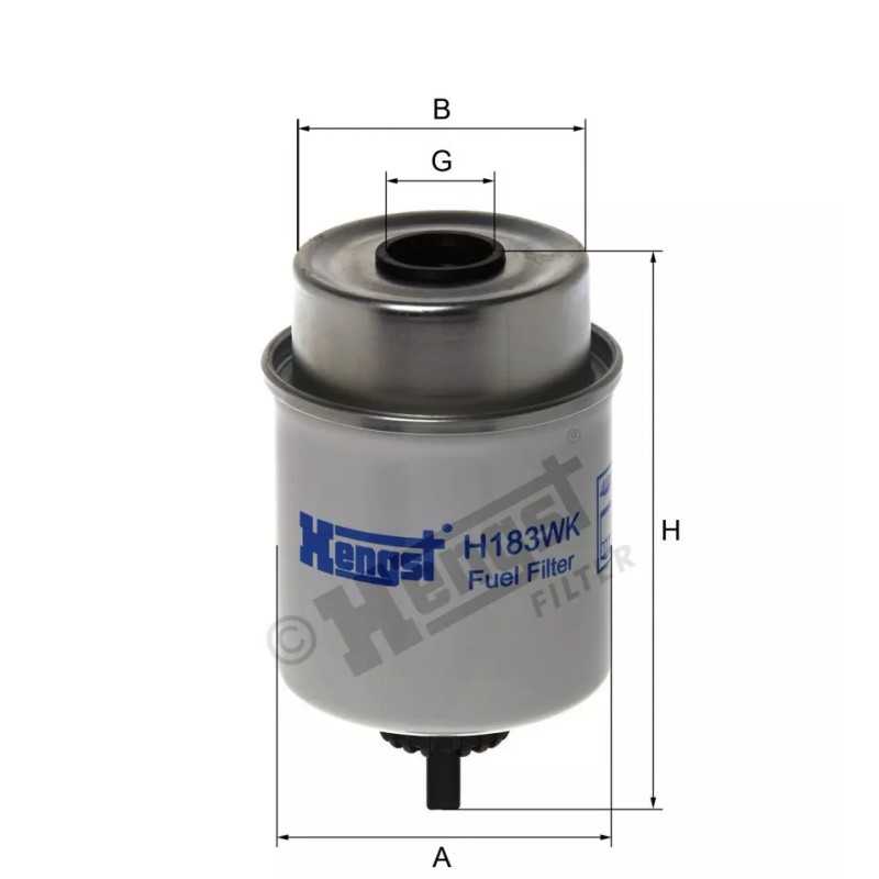 H183WK Hengst kuro filtras