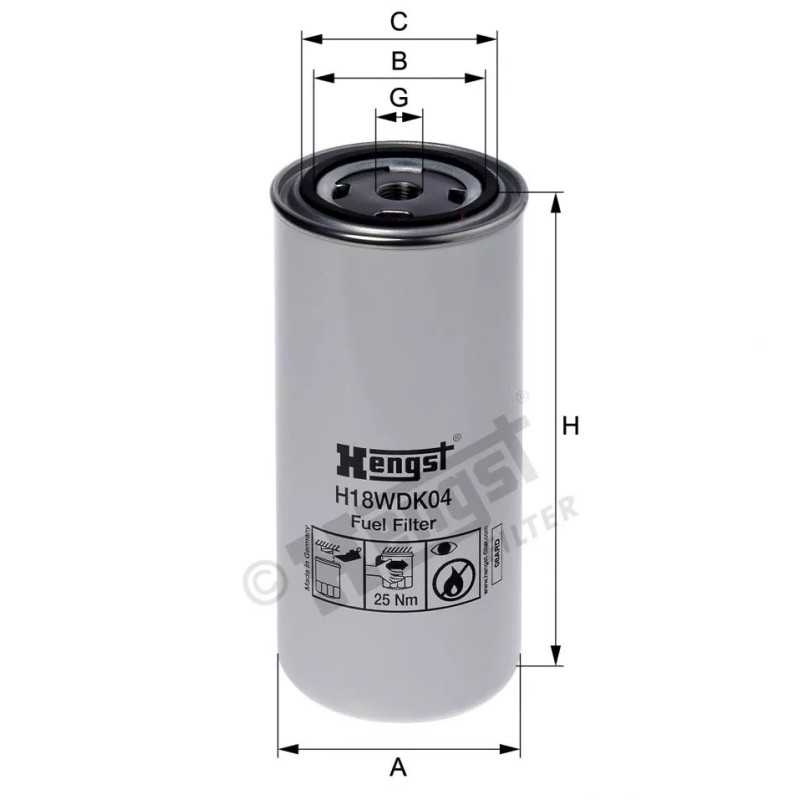 H18WDK04 Hengst kuro filtras