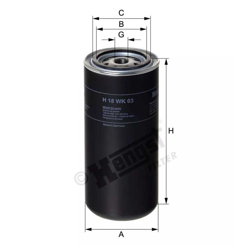 H18WK03 Hengst kuro filtras