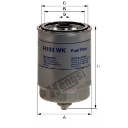 H193WK Hengst kuro filtras