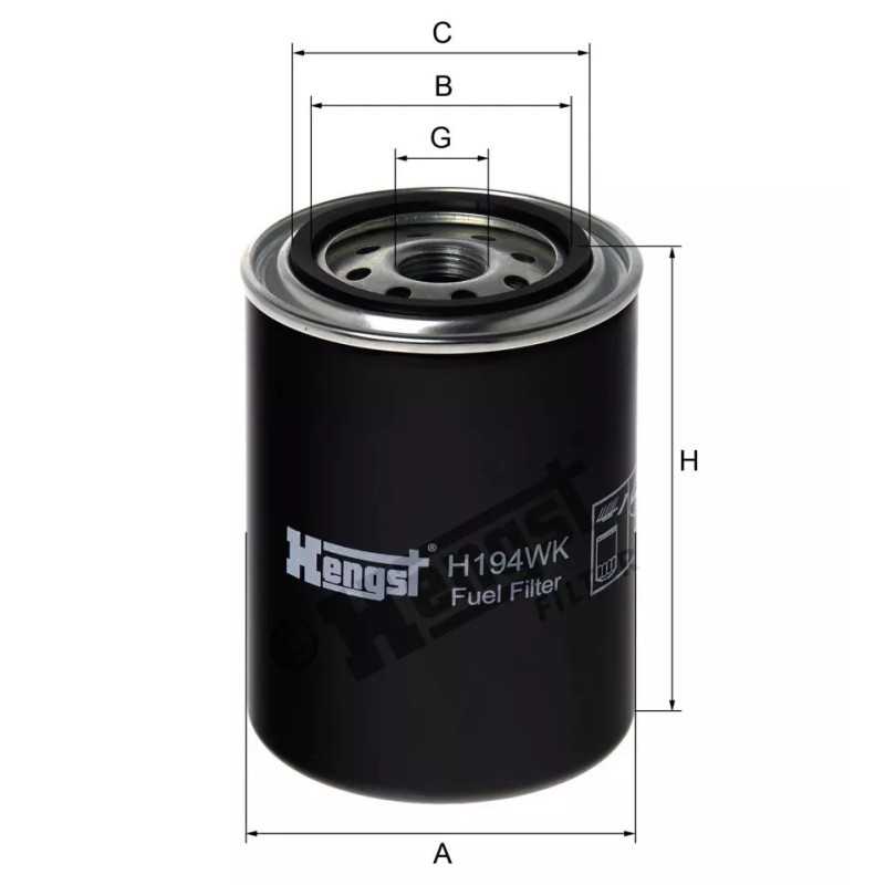 H194WK Hengst kuro filtras