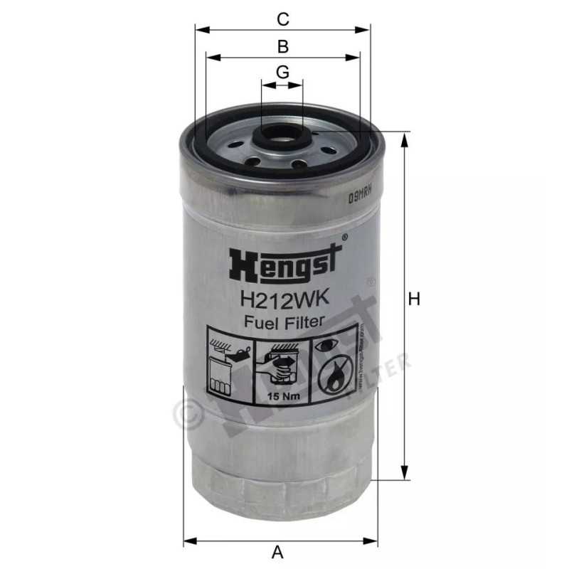H212WK Hengst kuro filtras