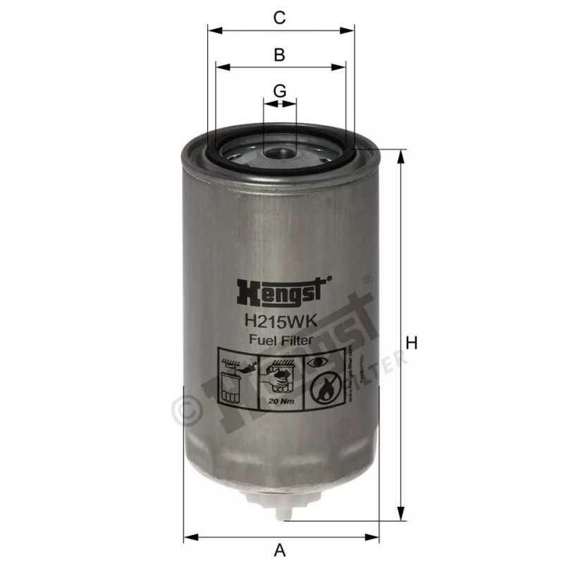 H215WK Hengst kuro filtras