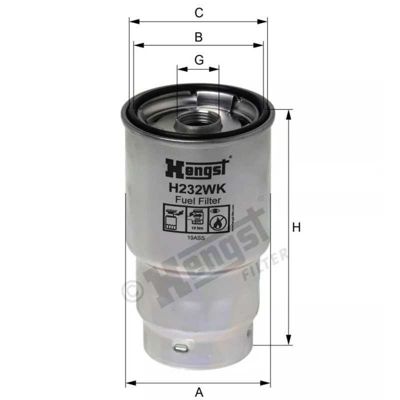 H232WK Hengst kuro filtras