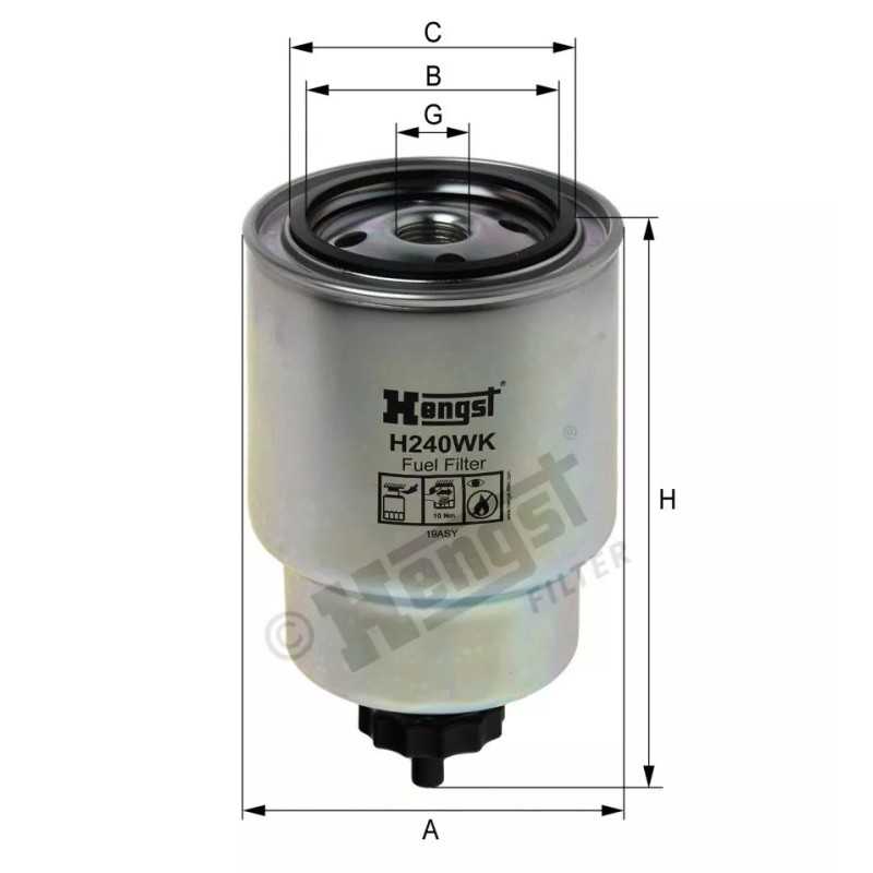 H240WK Hengst kuro filtras