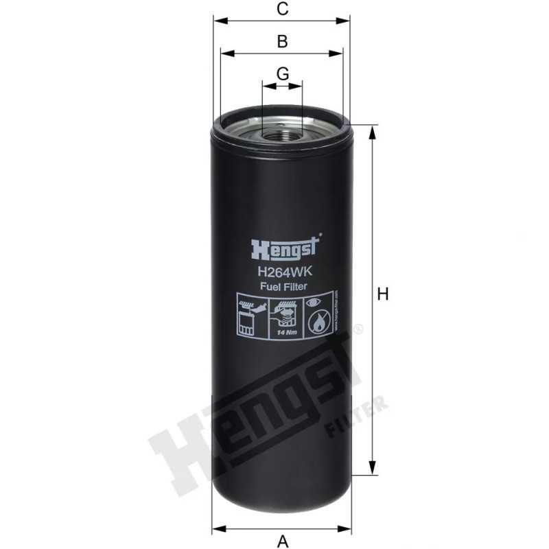 H264WK Hengst kuro filtras