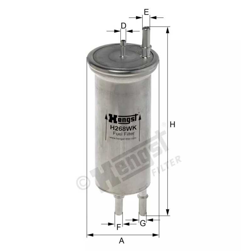 H268WK Hengst kuro filtras