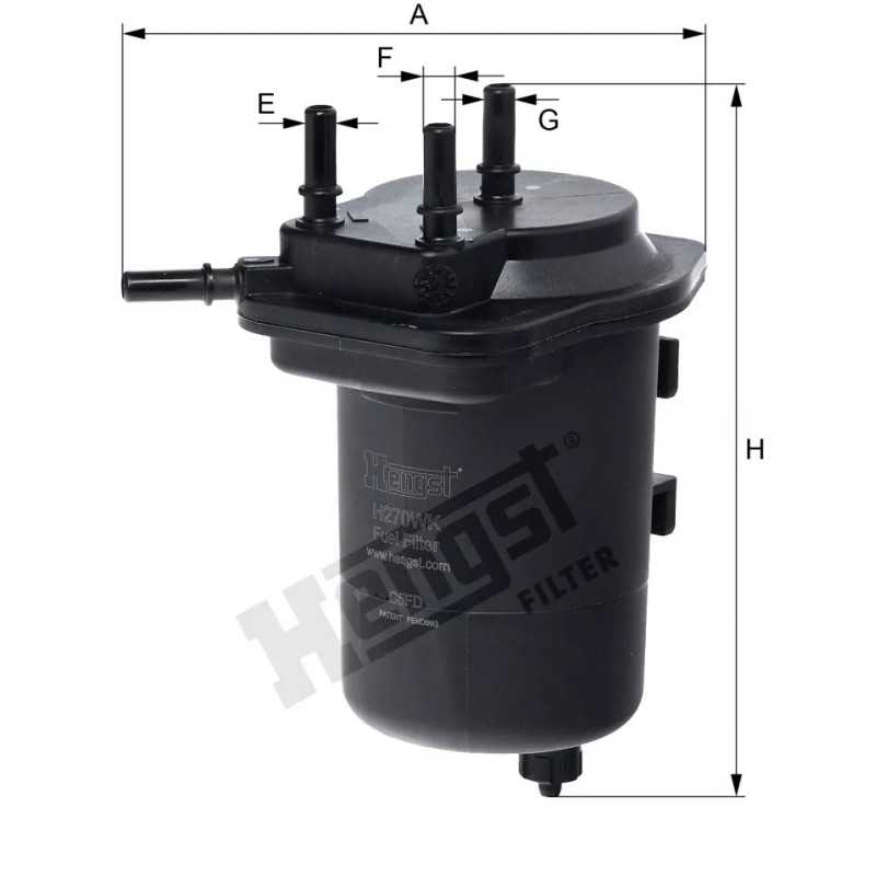 H270WK Hengst kuro filtras