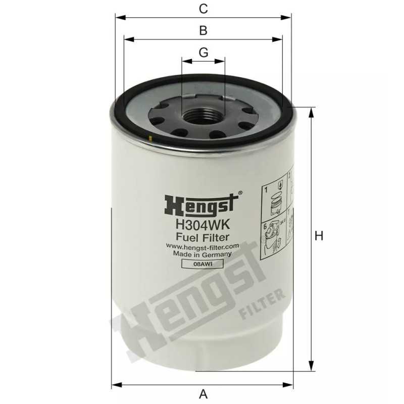 H304WK Hengst kuro filtras