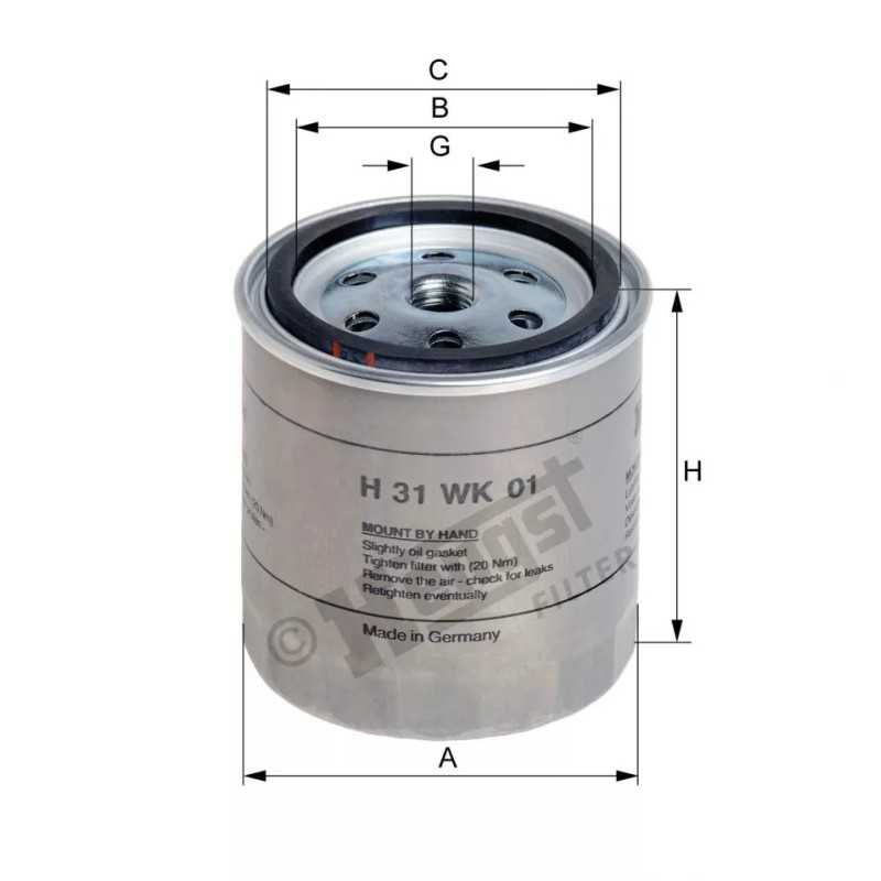 H31WK01 Hengst kuro filtras