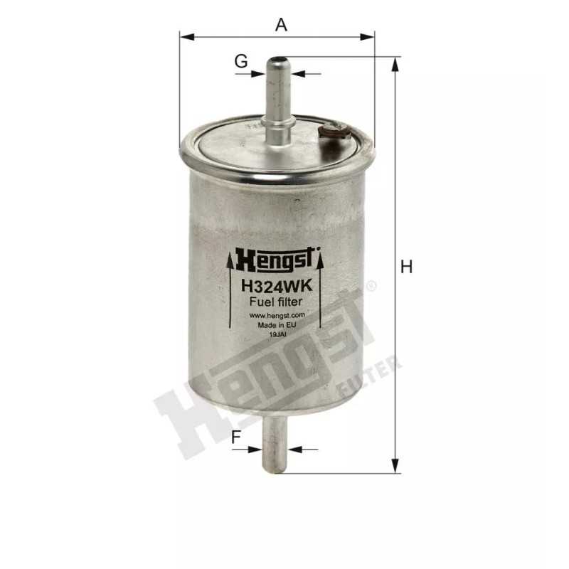 H324WK Hengst kuro filtras