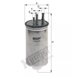 H342WK Hengst kuro filtras