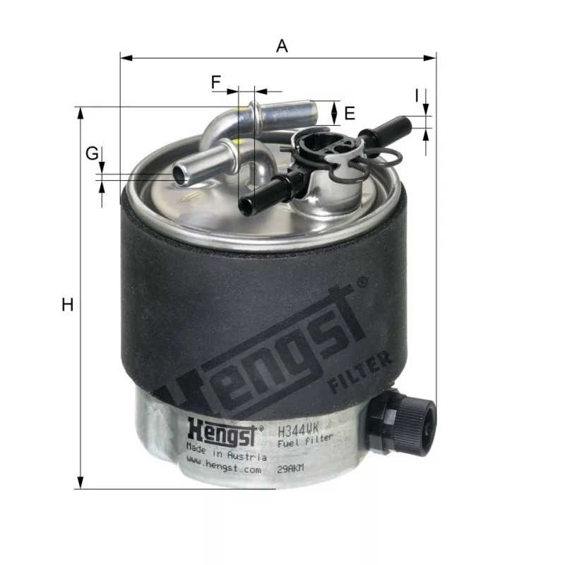 H344WK Hengst kuro filtras