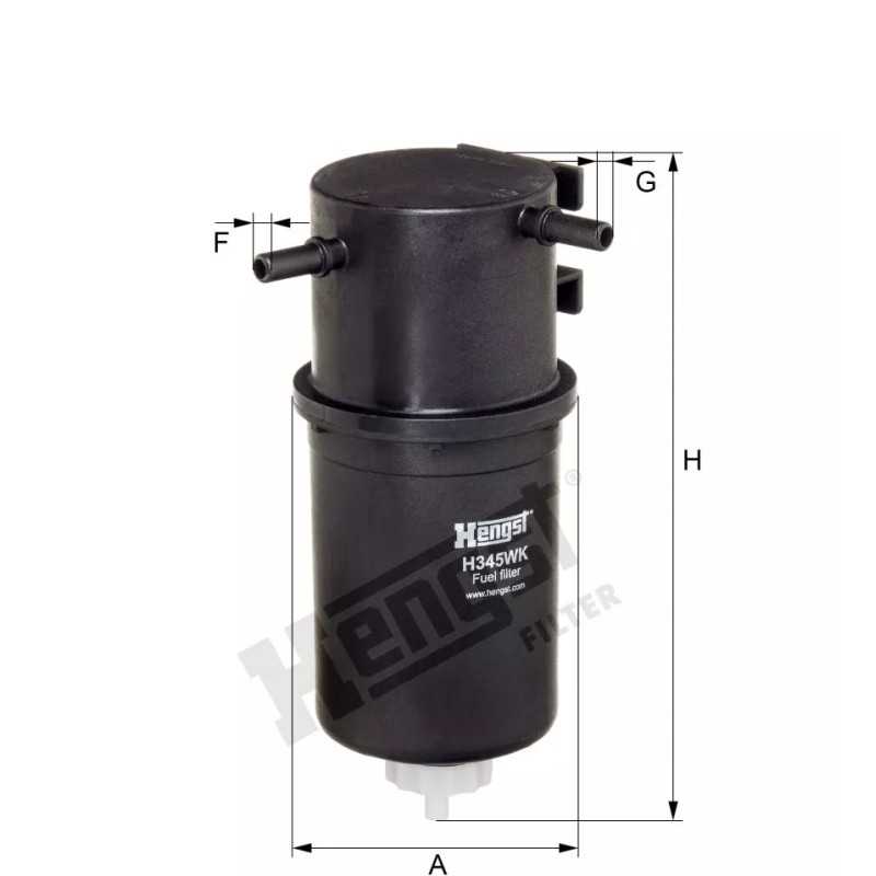 H345WK Hengst kuro filtras