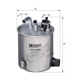 H435WK Hengst kuro filtras