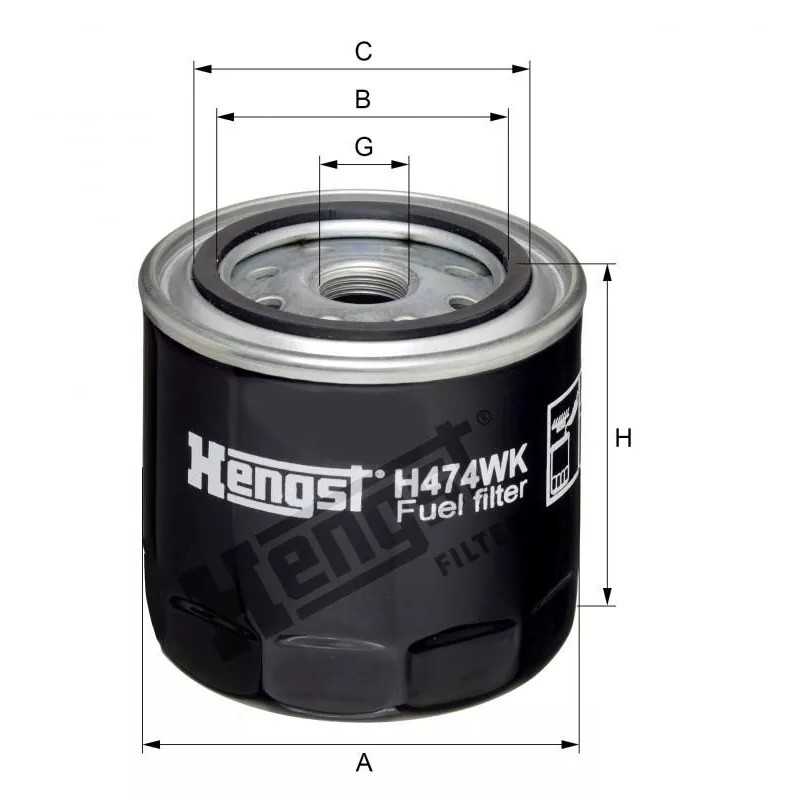 H474WK Hengst kuro filtras