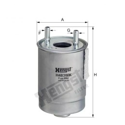 H483WK Hengst kuro filtras