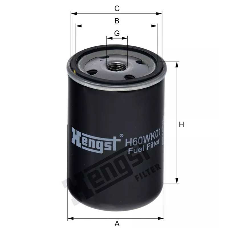 H60WK01 Hengst kuro filtras