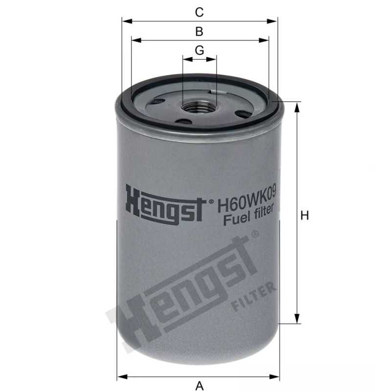 H60WK09 Hengst kuro filtras