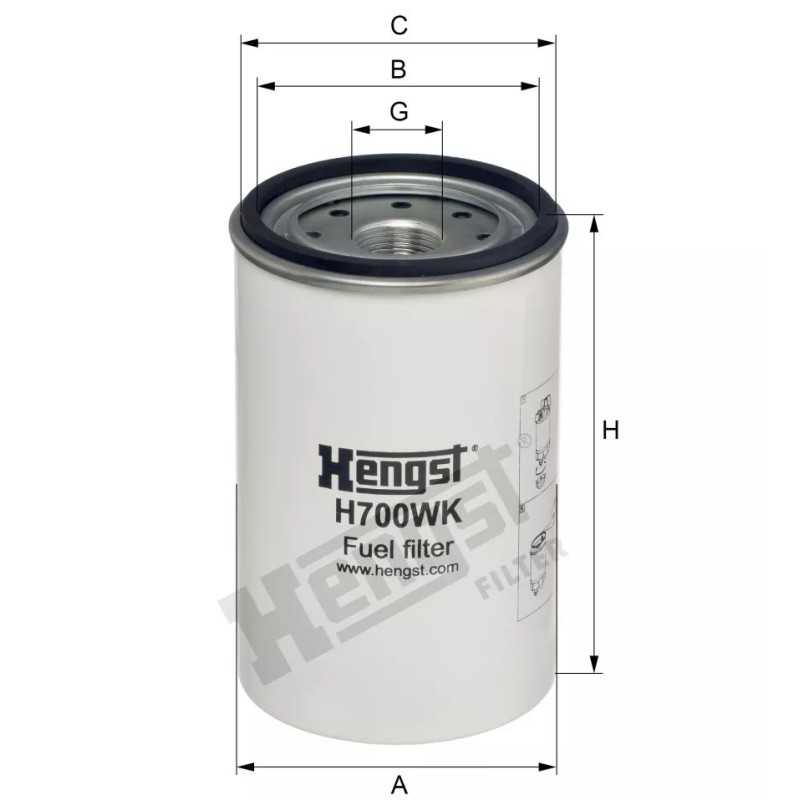 H700WK Hengst kuro filtras