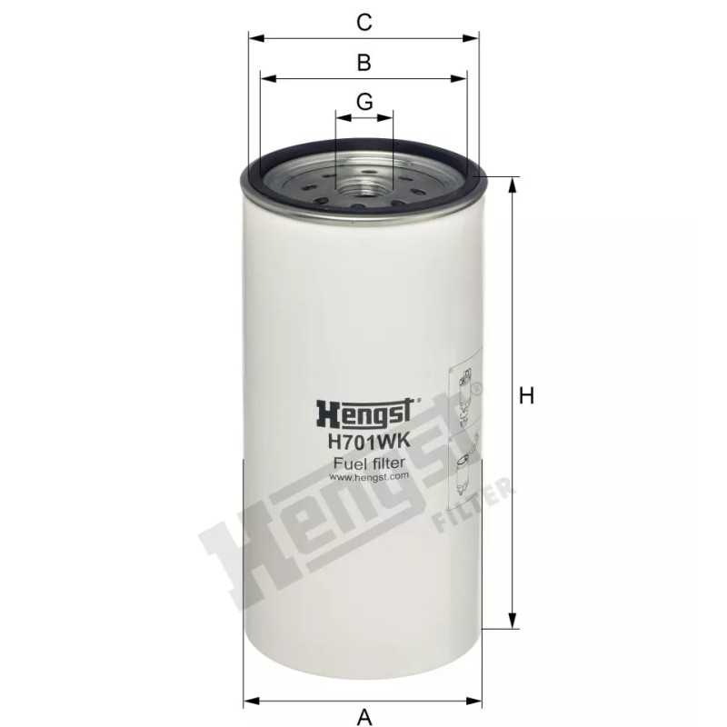 H701WK Hengst kuro filtras