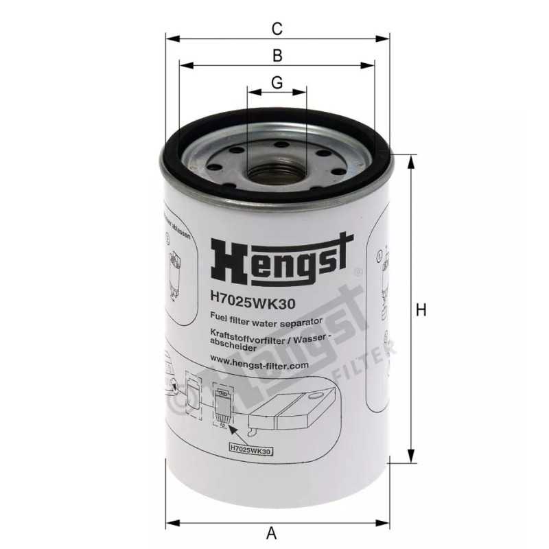 H7025WK30 Hengst kuro filtras