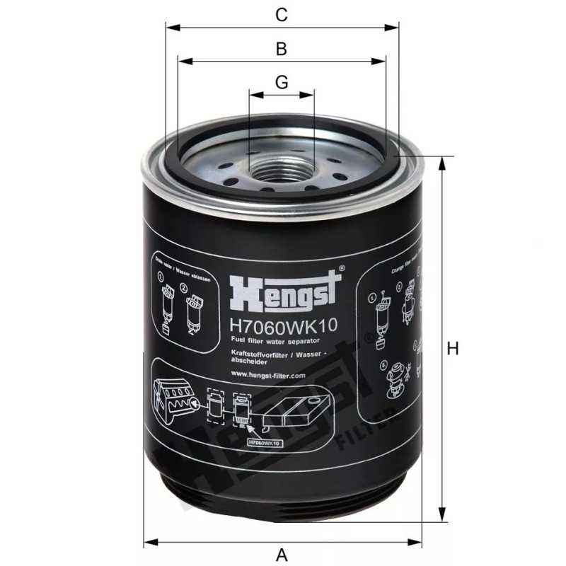 H7060WK10 Hengst kuro filtras