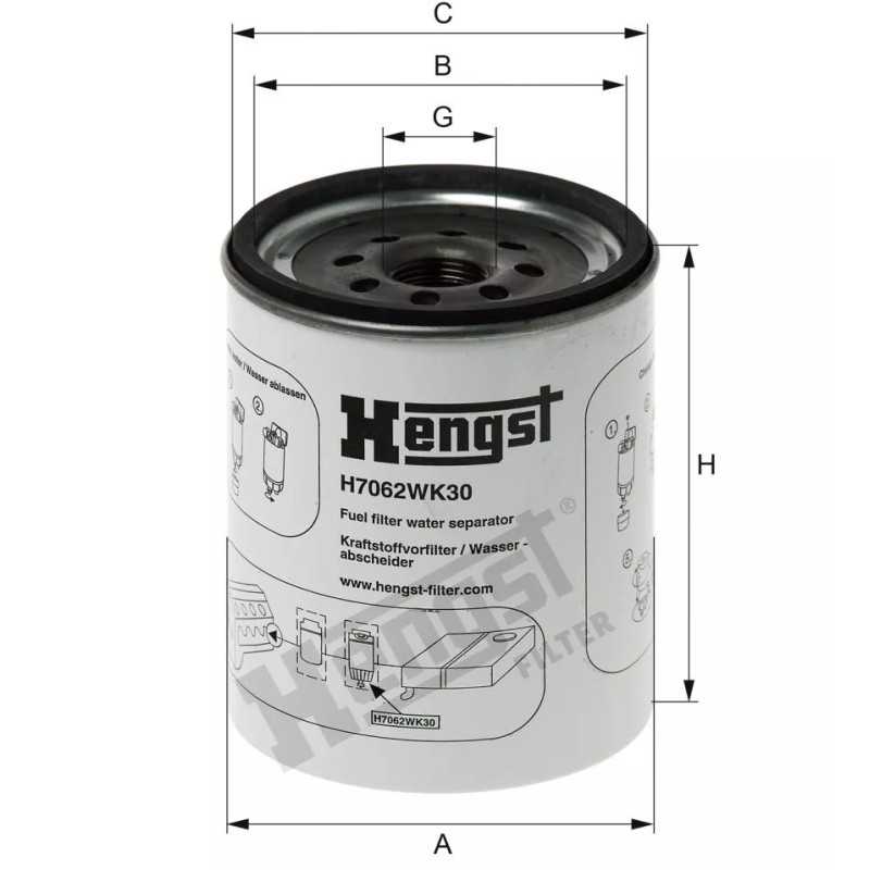 H7062WK30 Hengst kuro filtras