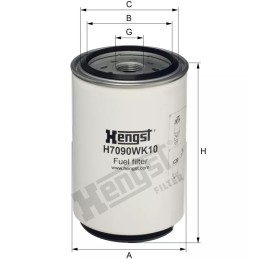 H7090WK10 Hengst kuro filtras