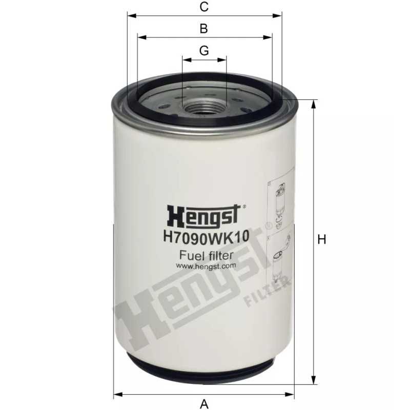 H7090WK10 Hengst kuro filtras