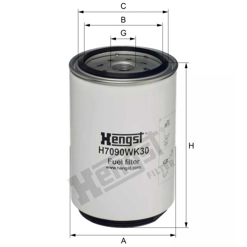 H7090WK30 Hengst kuro filtras