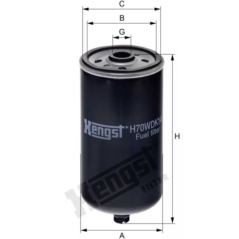 H70WDK14 Hengst kuro filtras