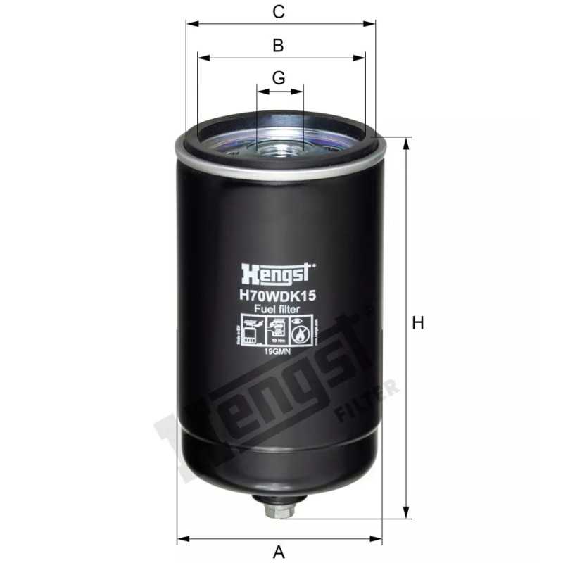 H70WDK15 Hengst kuro filtras